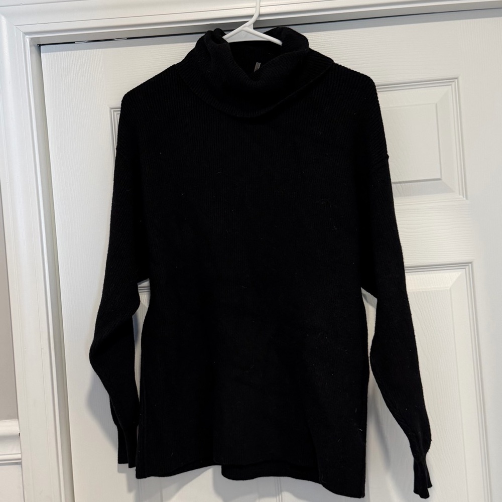 Free People Sigma Turtleneck Black Sweater